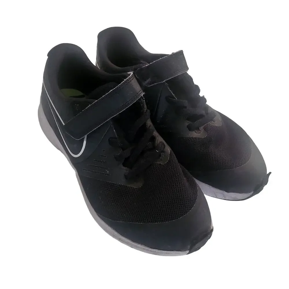 Nike 3 youth black no tie sneakers